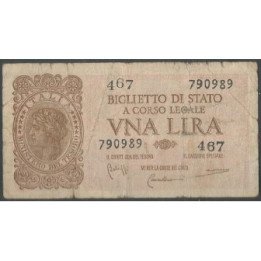 Italia 1 Lira 23 Nov 1944 P29a