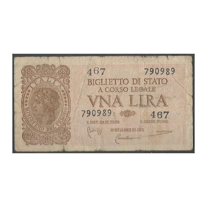 Italia 1 Lira 23 Nov 1944 P29a