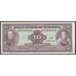 Venezuela 10 Bolivares 8 Dic 1992 M8 P61c