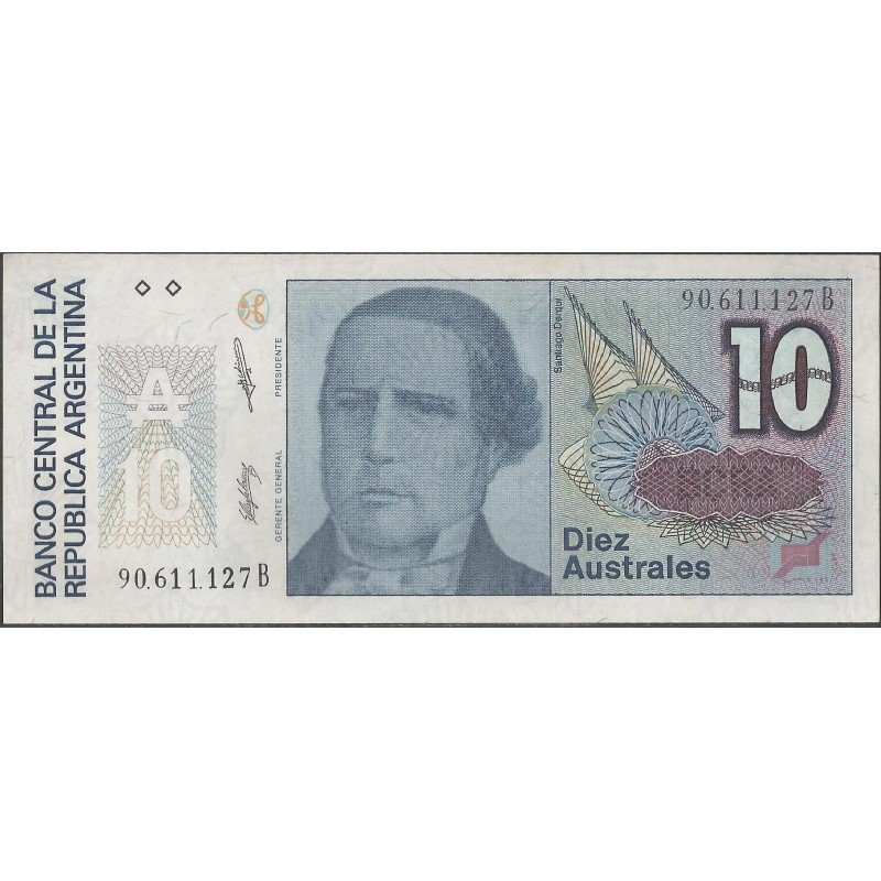 Argentina, 10 Australes ND1986 Serie B P325b