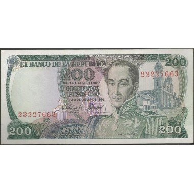 Billete de 200 Pesos 20 Jul 1974 BGW338