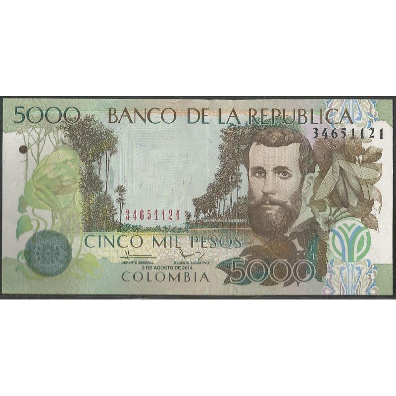 Billete de 5.000 Pesos 2 Ago 2014 BGW551