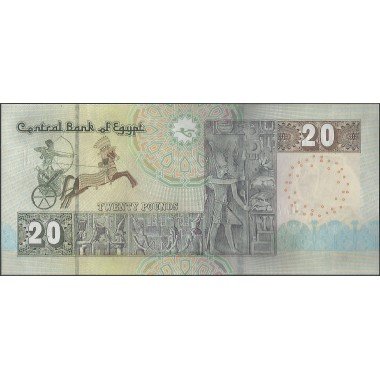 Egipto 20 Pounds 2016 P74d