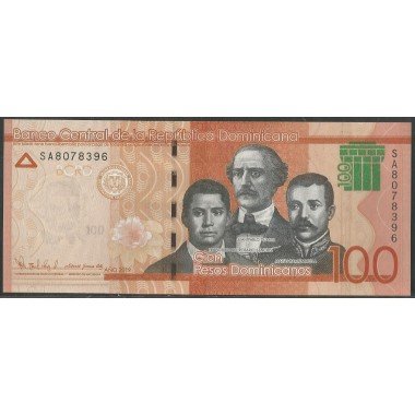 Rep. Dominicana, 100 Pesos 2019 P190e