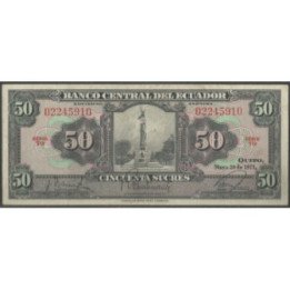 Ecuador 50 Sucres 20 May 1971 TO P104b