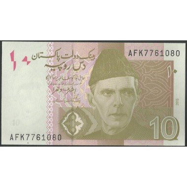 Pakistan, 10 Rupias 2015 P45j