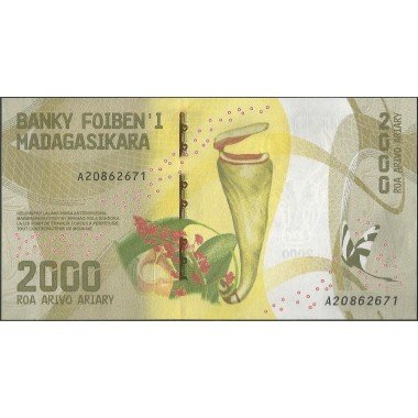 Madagascar, 2.000 Ariary ND2017 P101