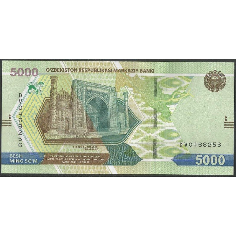 Uzbequistan, 5.000 Sum 2021 P88