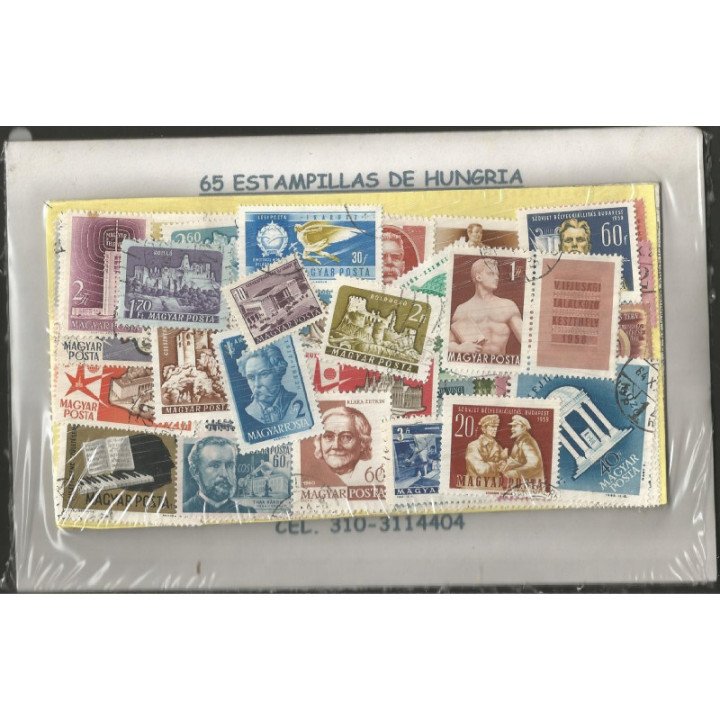 Hungria 65 estampillas usadas