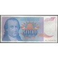 Yugoeslavia, 5.000 Dinara 1994 P141a
