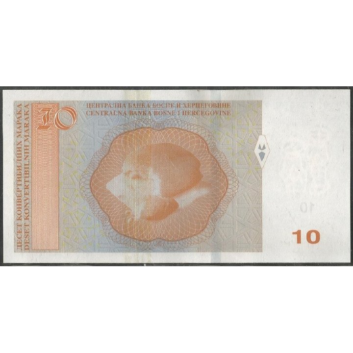 Bosnia & Herzegovina 10 Markka Convertible 2017 P81b reverso