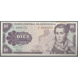 Venezuela 10 Bolivares 6 Oct 1981 C 7 Dig P60a