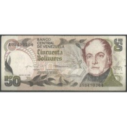 Venezuela 50 Bolivares 27 Ene 1981 A 8 Dig P58a