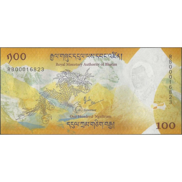 Bhutan 100 Ngultrum 5 Feb 2016 P37 reverso