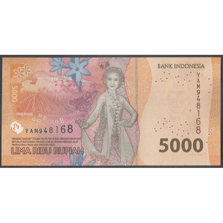 Indonesia 5.000 Rupias 2022 P164a reverso