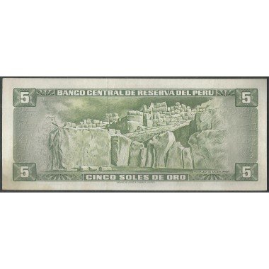 Peru, 5 Soles 9 Sep 1971 P99b
