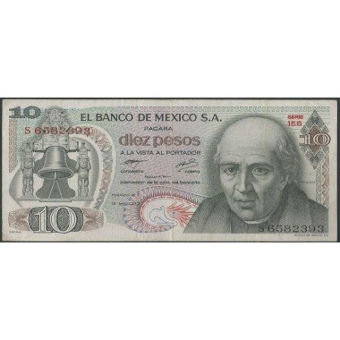 Mexico, 10 Pesos 18 Feb 1977 Serie 1ES P63i