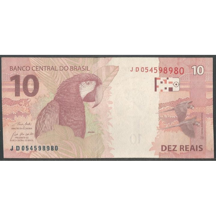 Brasil 10 Reales 2010 J P254e reverso