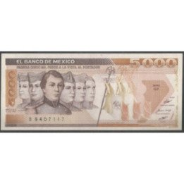 Mexico 5.000 Pesos 19 Jul 1985 Serie GP P88a