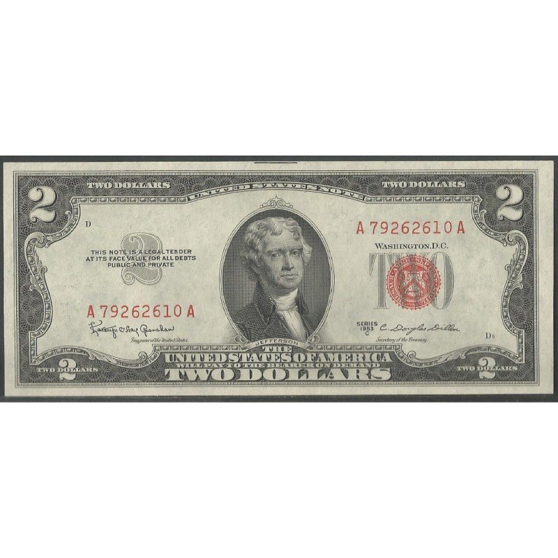 Estados Unidos, 2 Dollars 1953C P380c