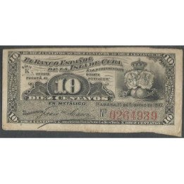 Cuba 10 Centavos 15 Feb 1897 P52