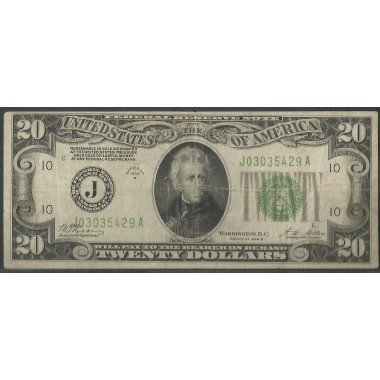 Estados Unidos, 20 Dollars 1928B J P422b