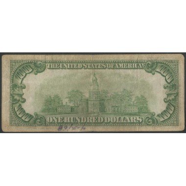 Estados Unidos, 100 Dollars 1934A B P433Da