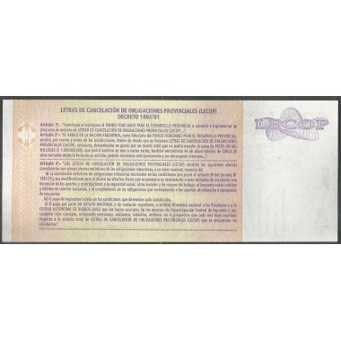 Argentina - Lecop, 10 Pesos 30 Sep 2006