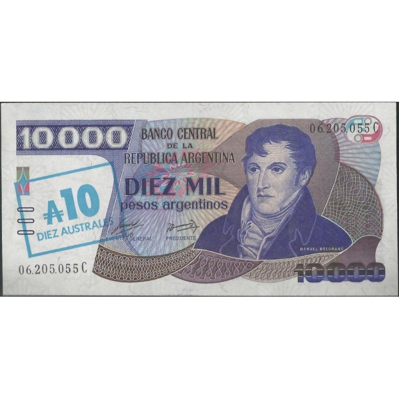 Argentina, 10 Australes ND1985 Serie C P322c