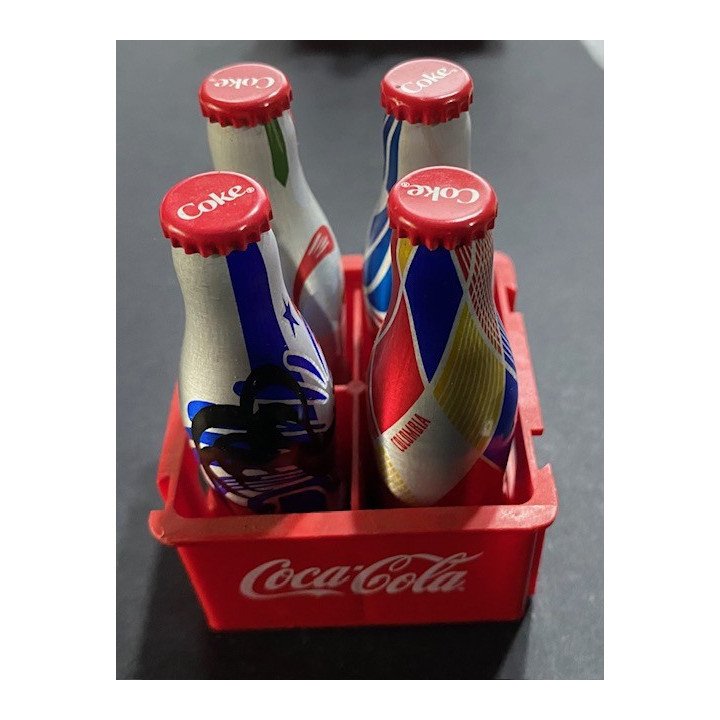 Canasta Coca-Cola Mini X 4 Botellas Mundial Brasil 2014