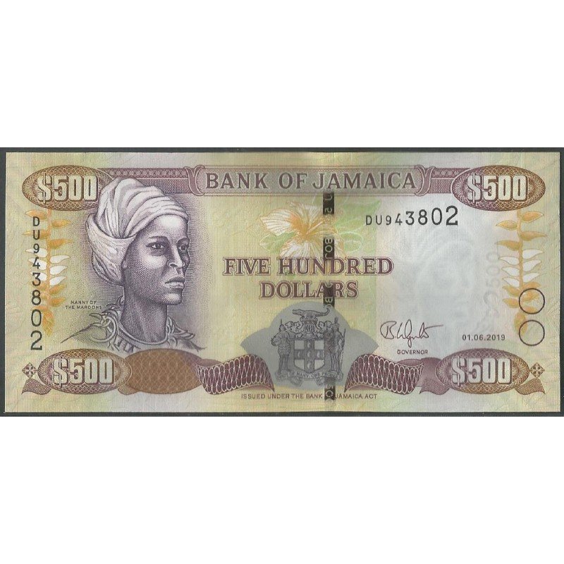 Jamaica, 500 Dollars 1 Jun 2019 P85