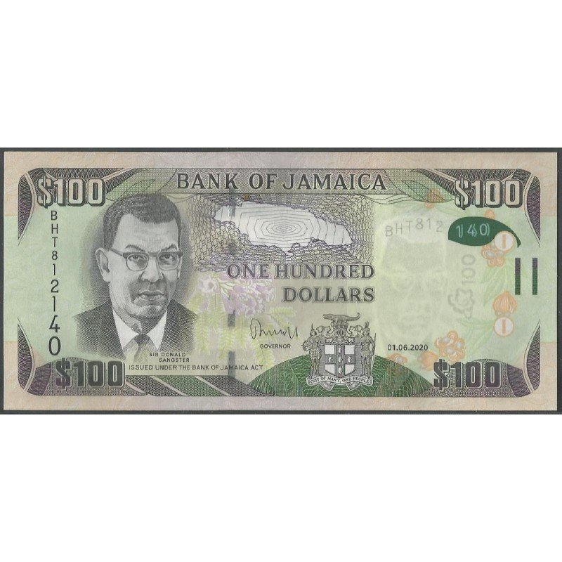 Jamaica, 100 Dollars 1 Jun 2020 P95