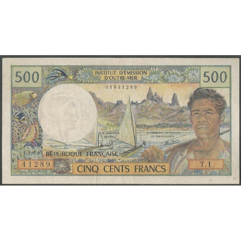 Tahiti, 500 Francs ND1977 P25b1