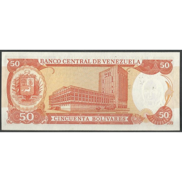 Venezuela 50 Bolivares 13 Oct 1998 V 8 Dig P65g reverso