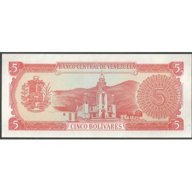 Venezuela, 5 Bolivares 21 Sep 1989 U 7 Dig P70a