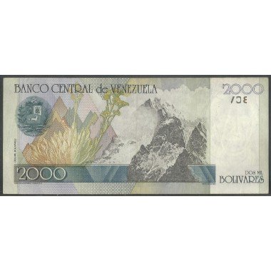 Venezuela, 2.000 Bolivares 29 Oct 1998 A 8 Dig P80