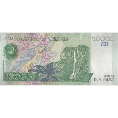 Venezuela, 20.000 Bolivares 24 Ago 1998 A 8 Dig P82