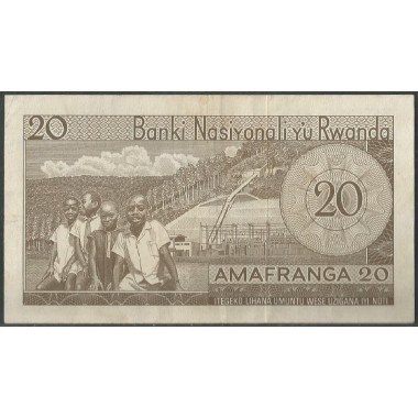 Rwanda, 20 Francs 30 Oct 1974 P6d