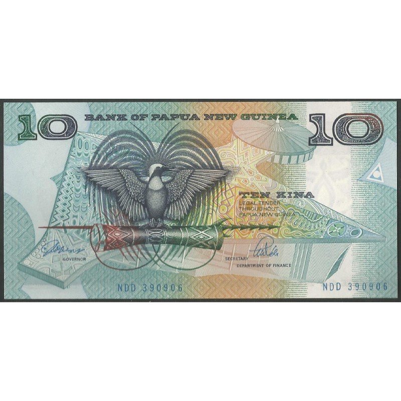Papua Nueva Guinea, 10 Kina ND1988-98 P9b