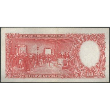 Argentina, 10 Pesos ND1954-63 Serie G P270c