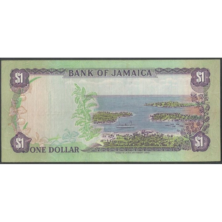 Jamaica 1 Dollars 1 Mar 1986 P68Ab reverso