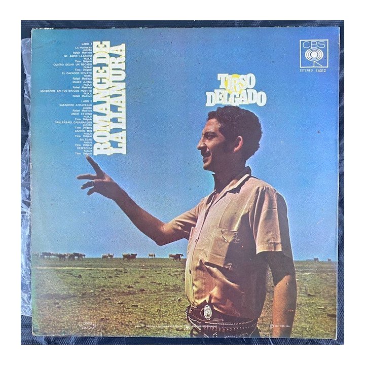 Tirso Delgado Romance de llanura - Colombia reverso