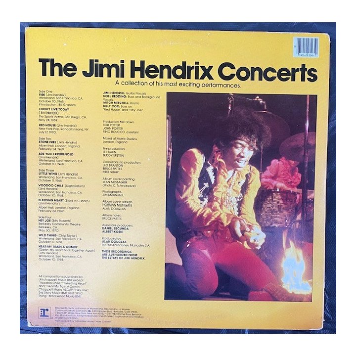 Jimi Hendrix - The Jimi Hendrix concerts - Usa reverso