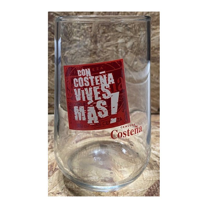 Vaso Costeña "Con Costeña vives mas " 12 cm X 8 cm