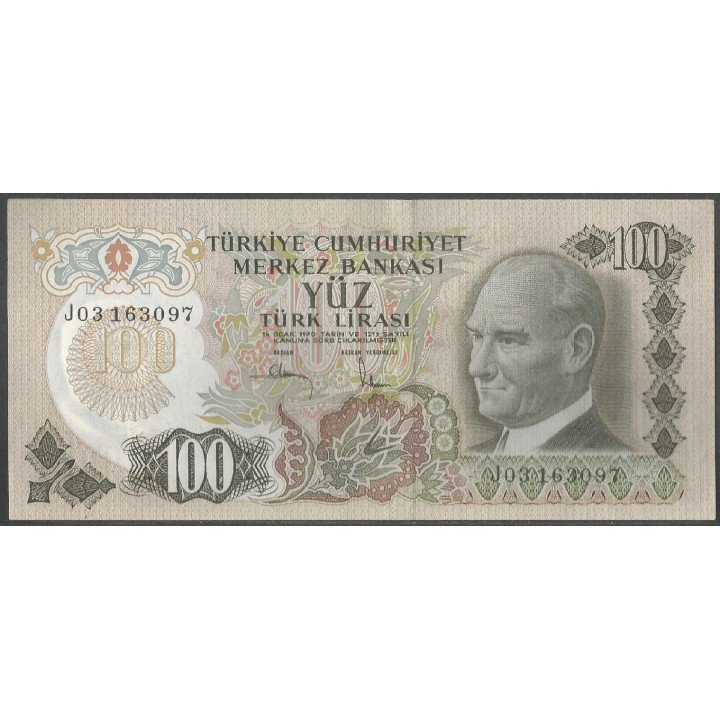 Turkya 100 Liras L1970 (1983) P189c