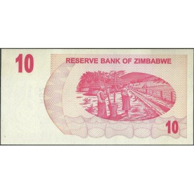 Zimbabwe, 10 Dollars 1 Ago 2006 P39