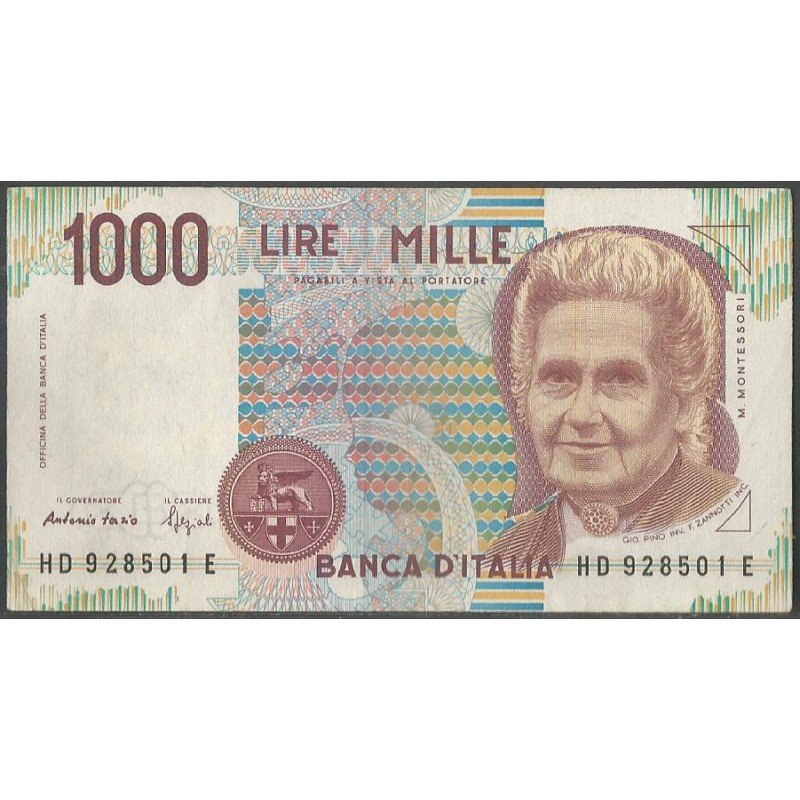 Italia, 1.000 Liras D1990 P114b