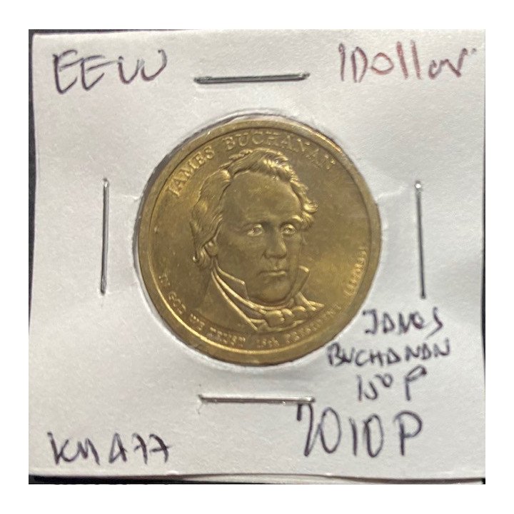 Estados Unidos 1 Dollar - Serie presidentes 2010 a 2016 reverso