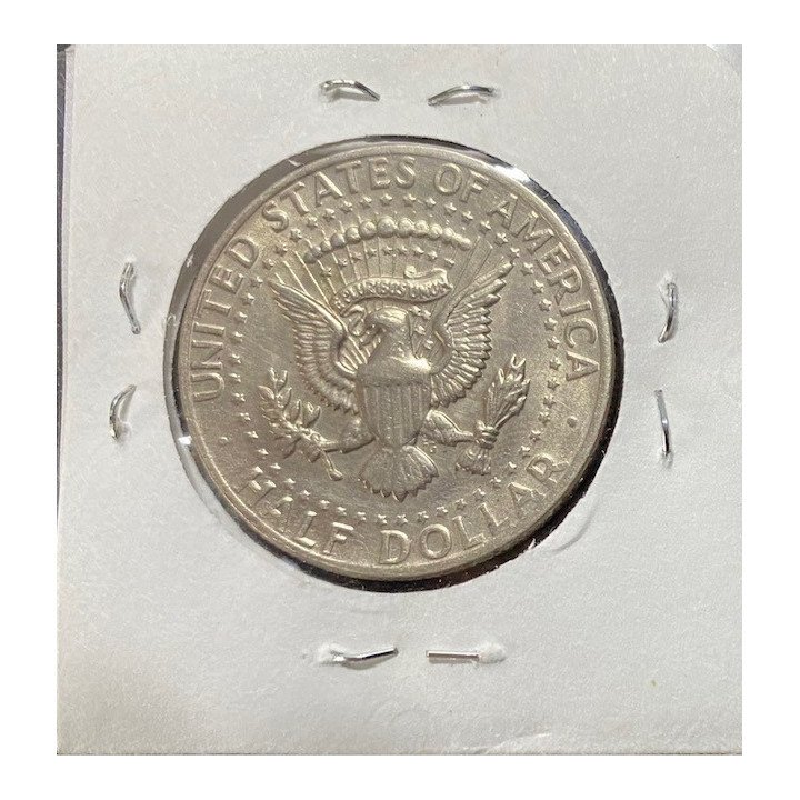 Estados Unidos 1/2 Dollar Kennedy CuNi 1971-75 KM202b reverso