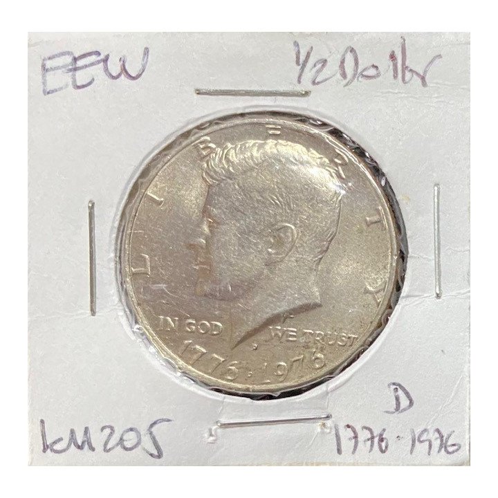 Estados Unidos 1/2 Dollar Kennedy Bicentenario CuNi 1976 KM205